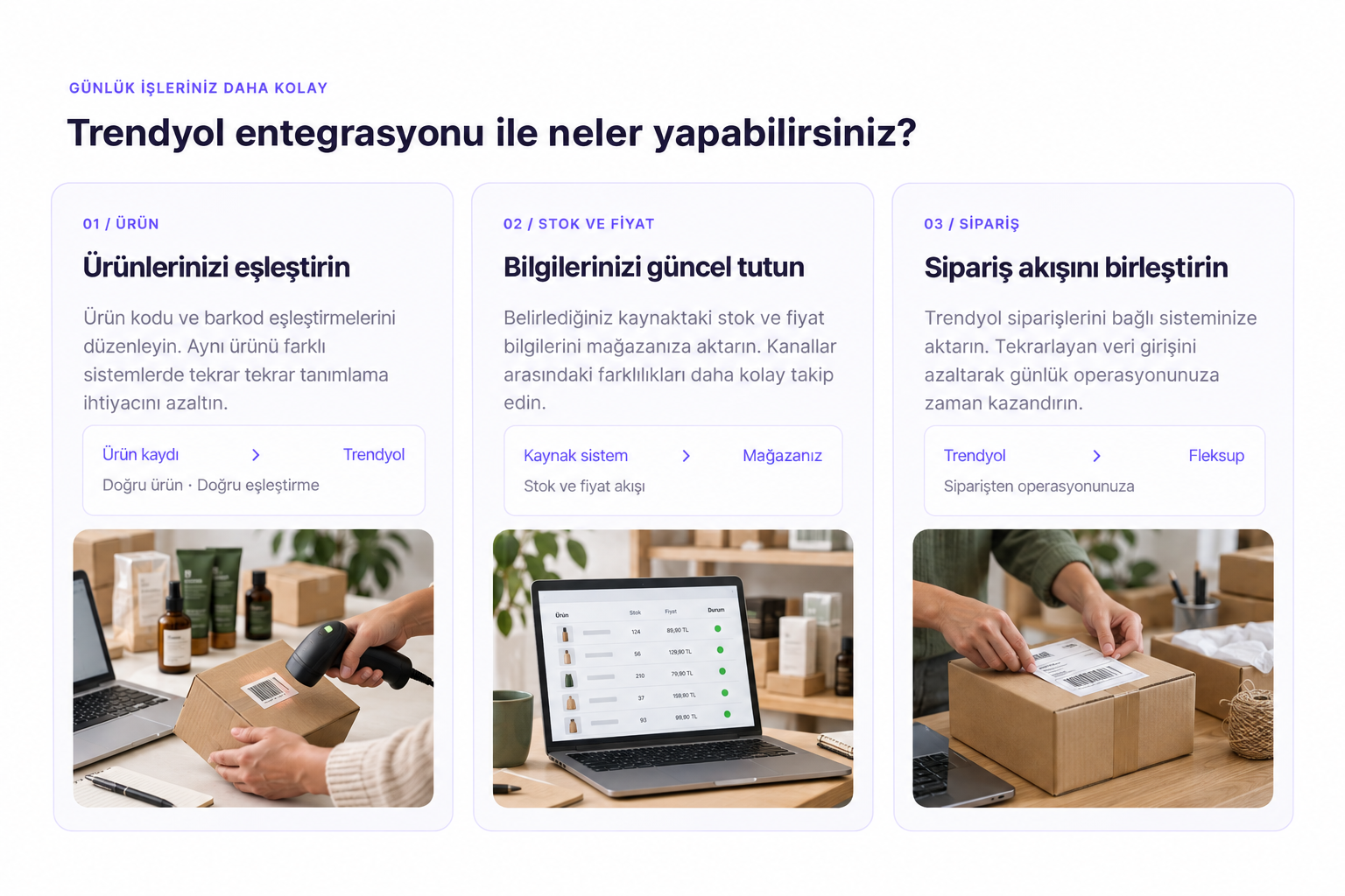 Bir ürünün barkodunun okutularak eşleştirilmesi